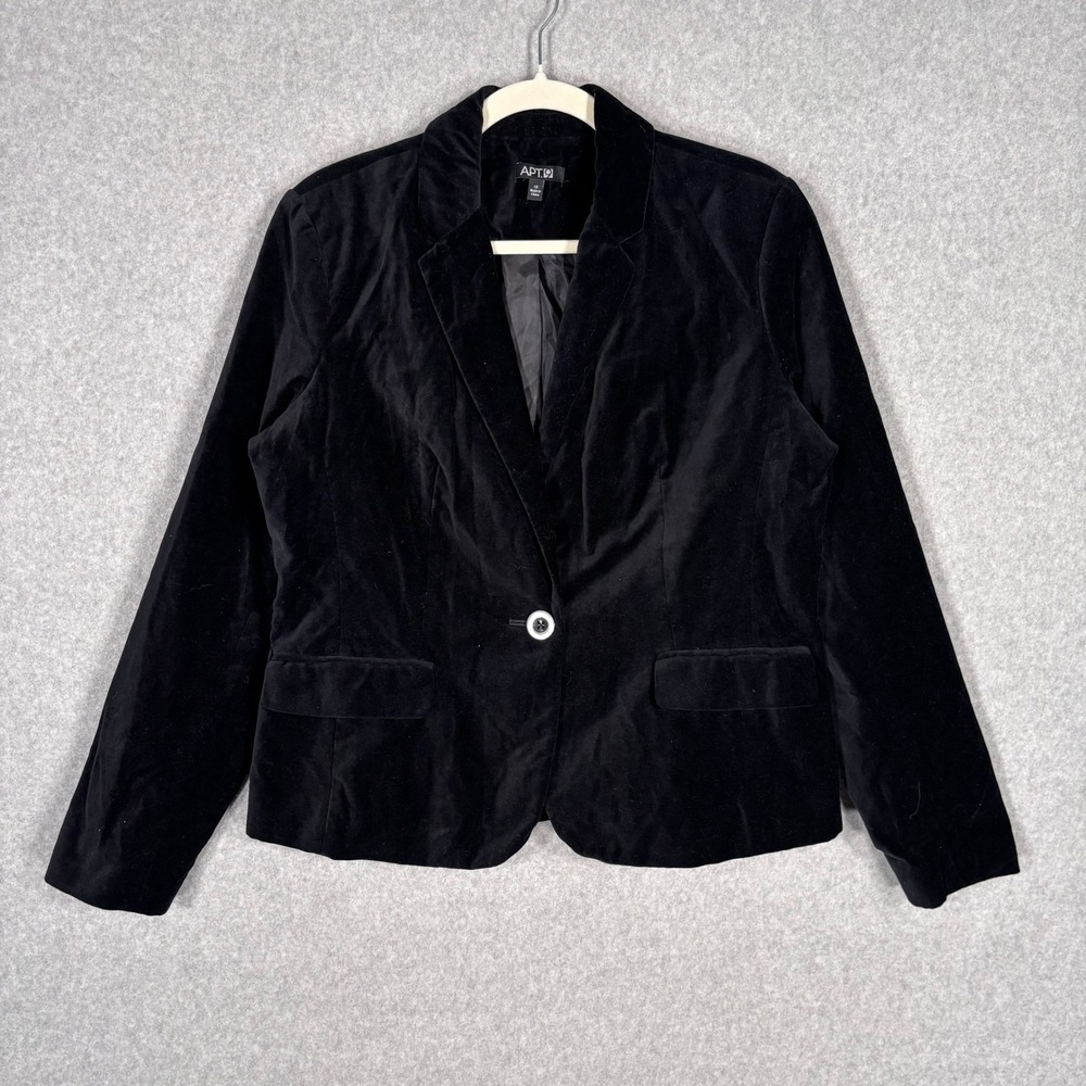 Y2K Apt 9 Velvet Blazer Size 12 Pocket Cotton Whimsigoth Academia Retro‎ Preppy